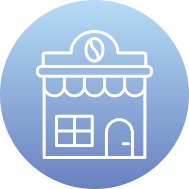 Outline tarzında bir mağaza simgesi