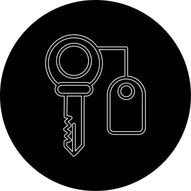 anahtar simgesi, basit vektör çizim