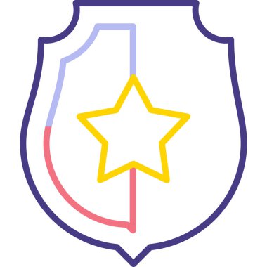 Kalkan. Web simgesi basit illüstrasyon