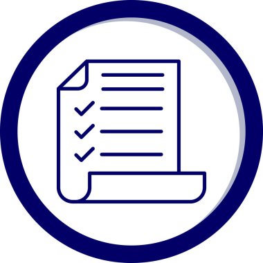 Kontrol listesi. Web simgesi basit illüstrasyon