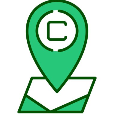 harita pin konumu simgesi ana hat biçiminde