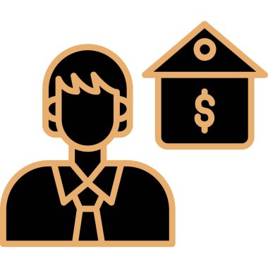 Banka. Web simgesi paranın basit illüstrasyonu