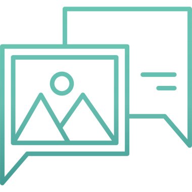 Sohbet simgesinin vektör illüstrasyonu