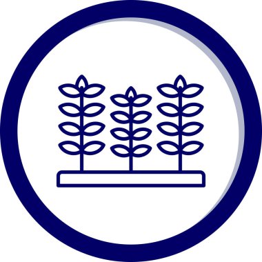 Bitki. Web simgesi basit illüstrasyon