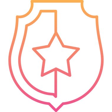 kalkan simgesi, vektör illüstrasyonu