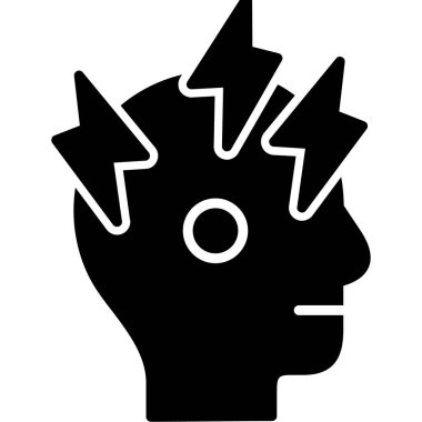 Beyin. Web simgesi basit illüstrasyon