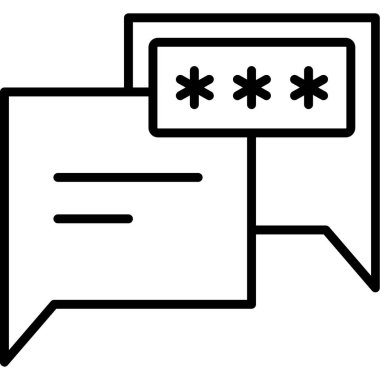 parola ikonu vektör illüstrasyonu