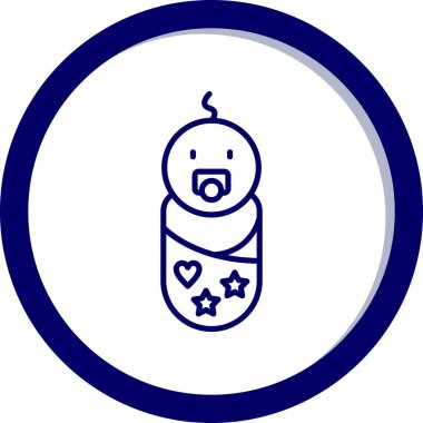 Bir bebek simgesinin vektör illüstrasyonu