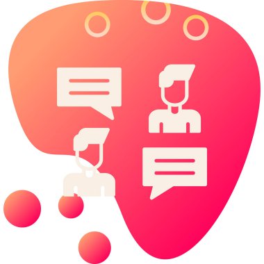 Sohbet mesajı yorumu simgesi pürüzsüz, özet biçimi