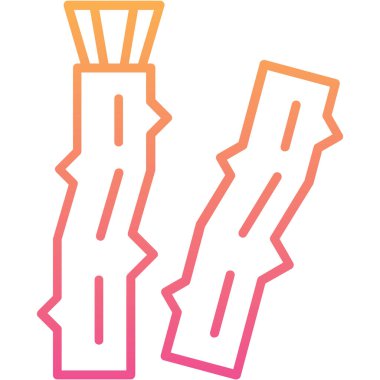 Şeker kamışı ağ ikonu vektör çizimi