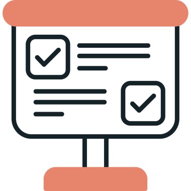 Kontrol listesi simgesi vektör illüstrasyonu