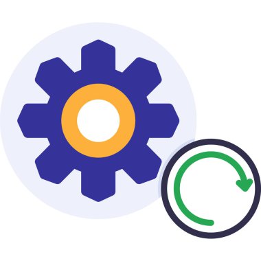 Web ayarı düz renkli simge, vektör, illüstrasyon