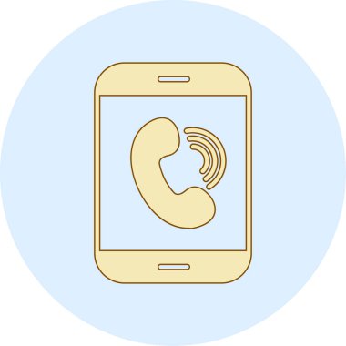 cep telefonu arama simgesi düz biçimli