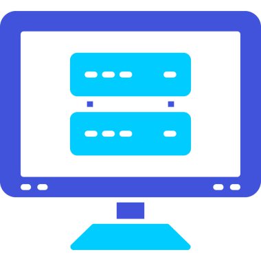 Bilgisayar. Web simgesi basit illüstrasyon