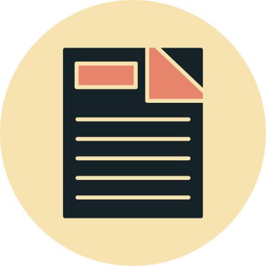 belge simgesi. vektör illüstrasyonu