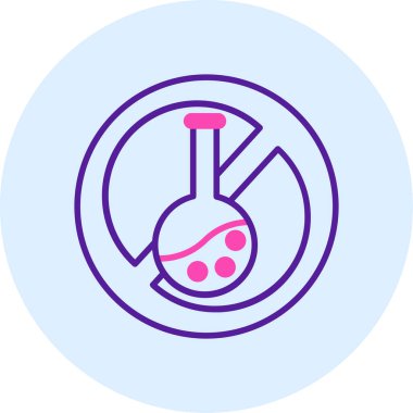 Kimyasal test ikonu. vektör illüstrasyonu