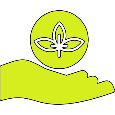 Beyaz arkaplanda sevimli çizgi film yaprağı