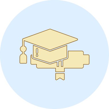 mezuniyet kapsülü vektör illüstrasyonu