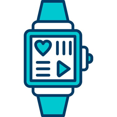 smartwatch simge vektör çizimi