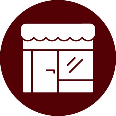 Mağaza simgesinin vektör illüstrasyonu