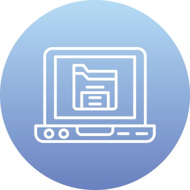 Bilgisayarın vektör simgesi, vektör illüstrasyonu