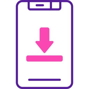 akıllı telefon simgesi vektör illüstrasyonu