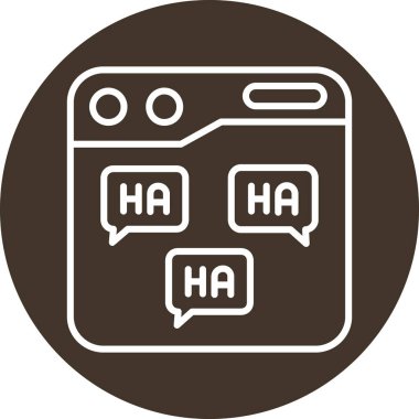 Mutlu kahkaha simgesi, basit biçim