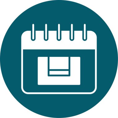 Takvim simgesi soyut arkaplanda izole edildi