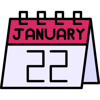 Takvim simgesi. Web için takvim vektör simgelerinin basit çizimi