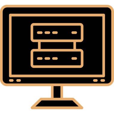 bilgisayar izleme simgesi, vektör illüstrasyonu