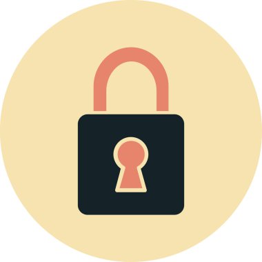 Kilidi aç. Web simgesi basit illüstrasyon