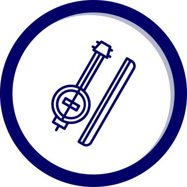 Mavi ve beyaz bir doğrunun vektör illüstrasyonu