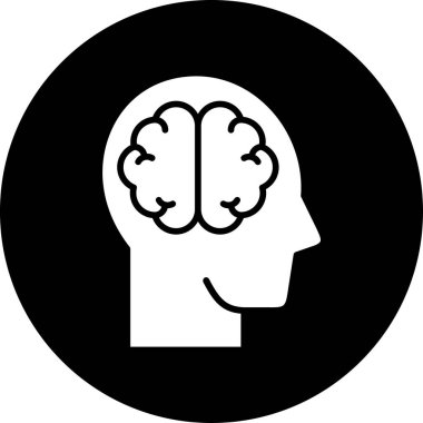beyin ikonu vektör illüstrasyonu