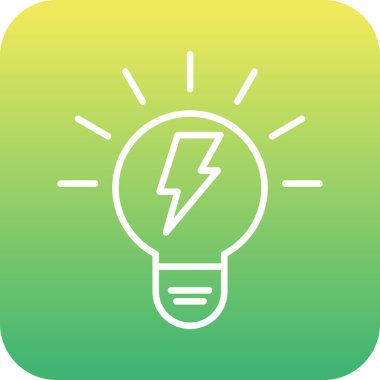 Benzersiz enerji vektör çizgisi simgesi