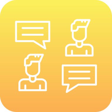 Sohbet vektör renk çizgisi simgesi