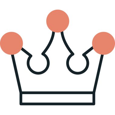 taç simgesi vektör illüstrasyonu