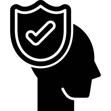 Koruma. Web simgesi basit illüstrasyon