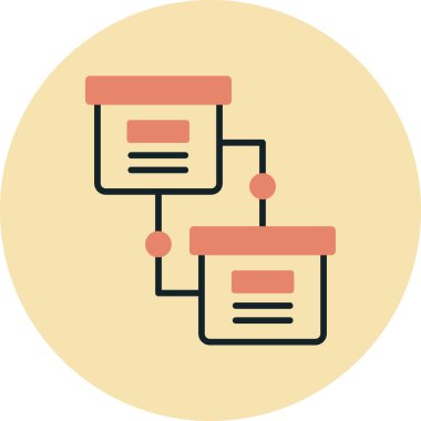 Veri paylaşımı düz vektör simgesi