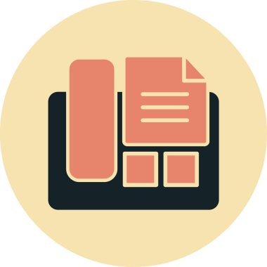 Belge. Web simgesi basit illüstrasyon