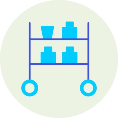 Tramvay web simgesi, basit vektör illüstrasyonu