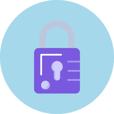 Kilit. Web simgesi basit illüstrasyon