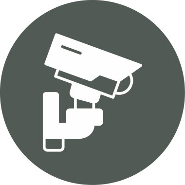 Cctv web simgesi, vektör illüstrasyonu
