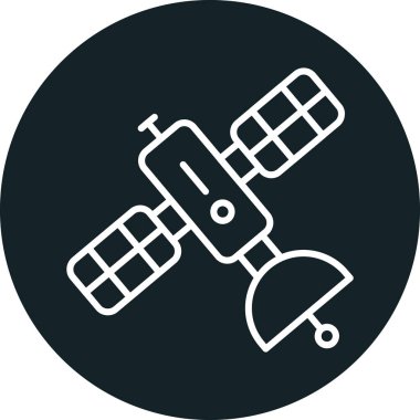 uydu vektör simgesi modern basit illüstrasyon