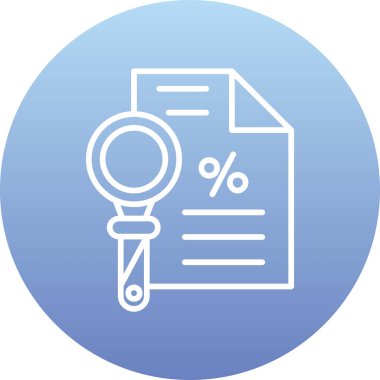 büyütme cam vektör çizgisi simgesi