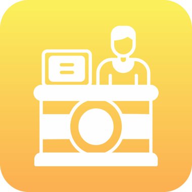 Yazıcı simgesi vektör illüstrasyonu