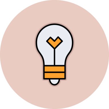 ampul simgesi vektör illüstrasyonu