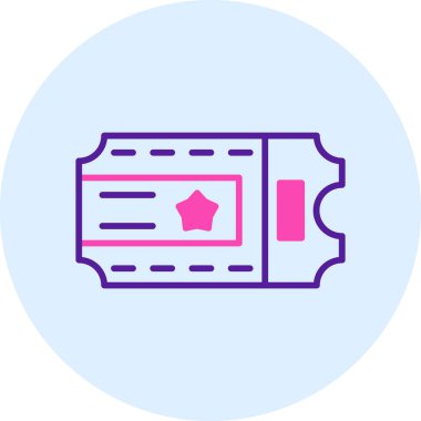 bilet ikonu vektör illüstrasyonu