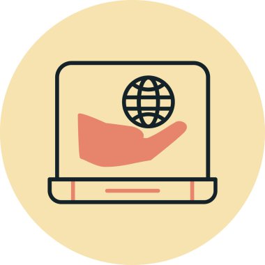 İnternet simgesi vektör illüstrasyonu