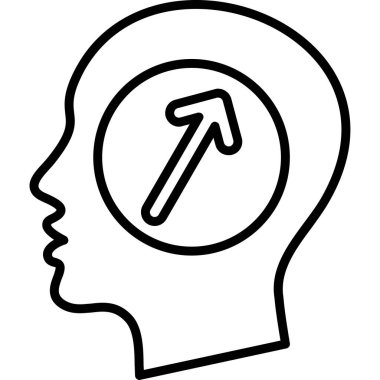 Beyin zihin ikonu. Beyaz arkaplanda izole edilmiş web tasarımı için insan zihin vektör simgesi