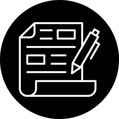 belge simgesi vektör illüstrasyonu